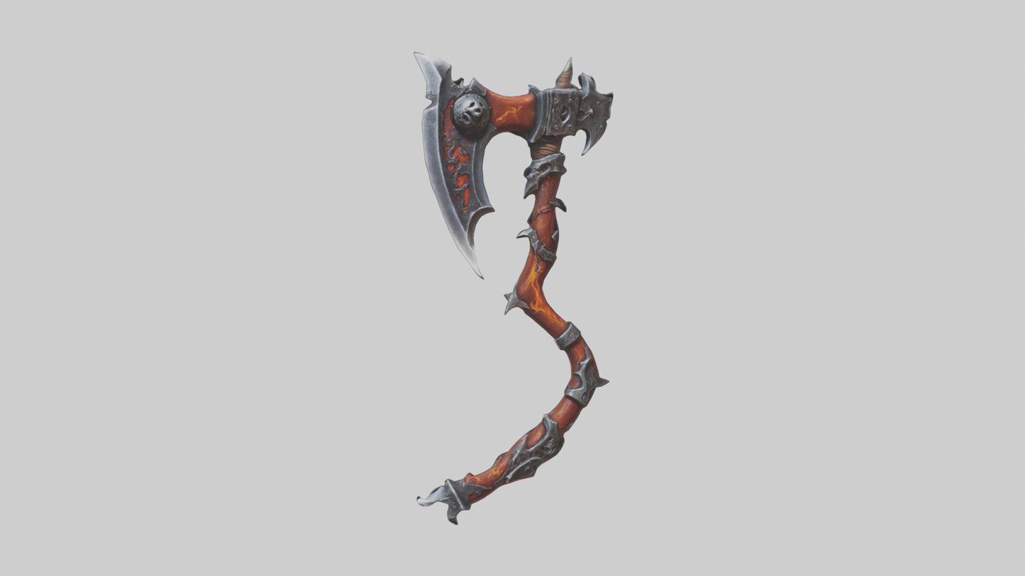 3D model Infernal Axe model VR / AR / low-poly