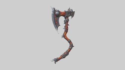 3D model Infernal Axe model VR / AR / low-poly