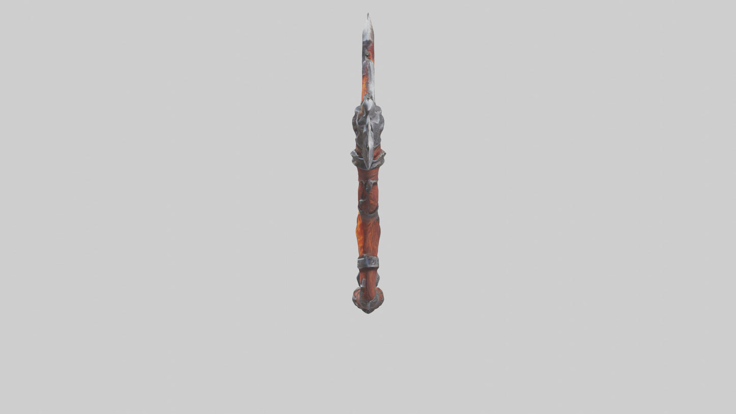 3D model Infernal Axe model VR / AR / low-poly