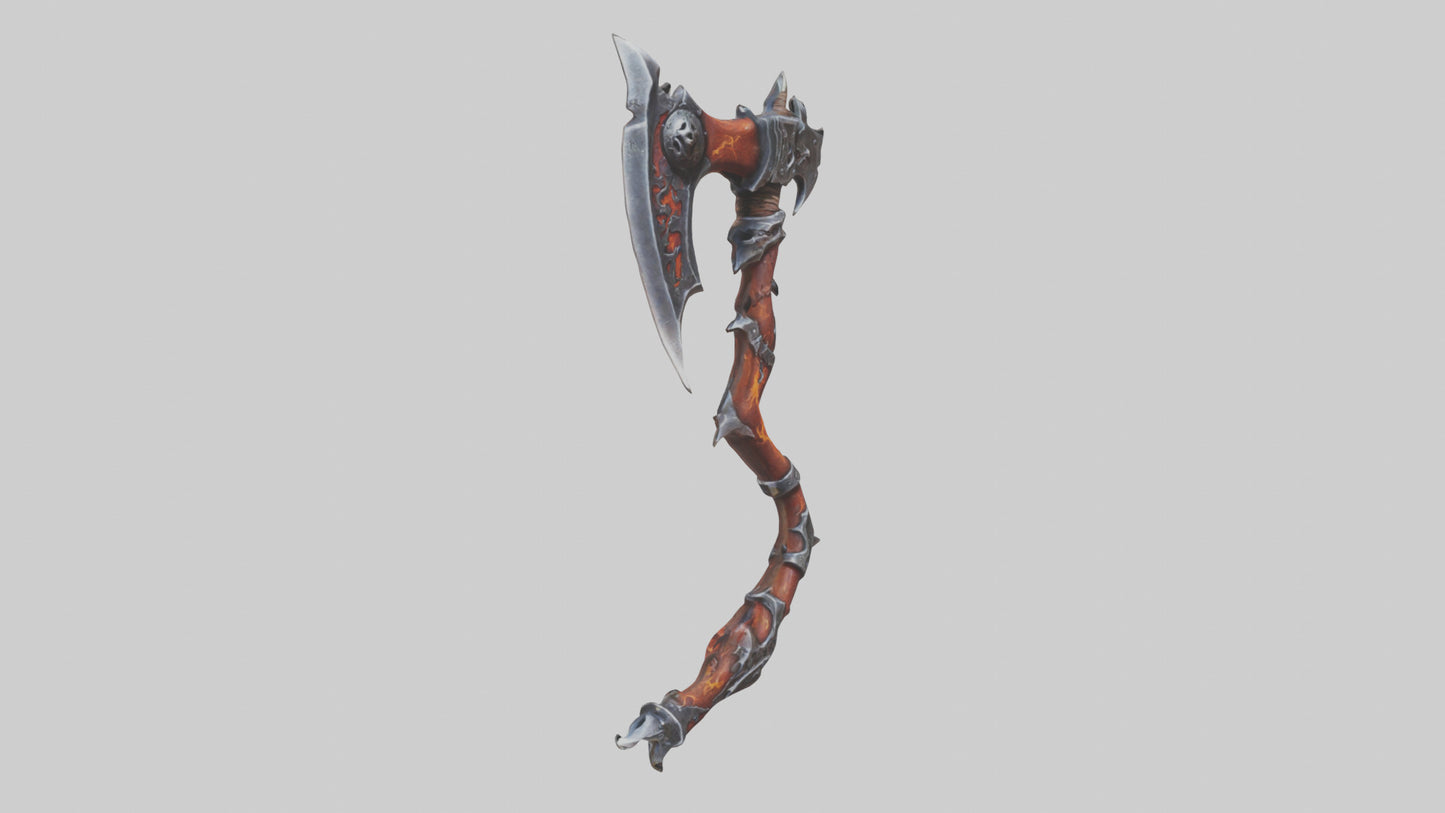 3D model Infernal Axe model VR / AR / low-poly