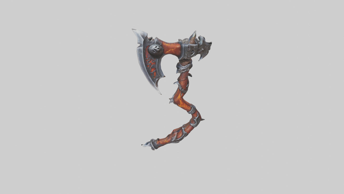 3D model Infernal Axe model VR / AR / low-poly