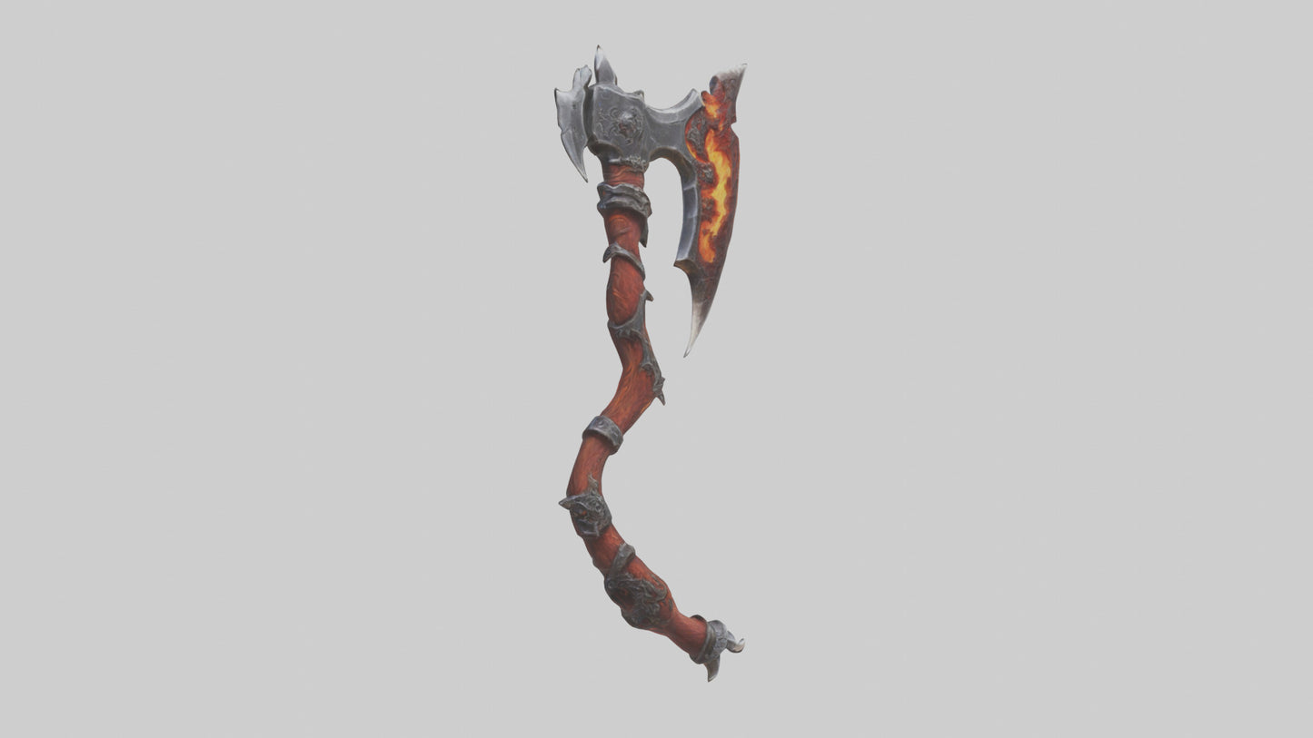 3D model Infernal Axe model VR / AR / low-poly