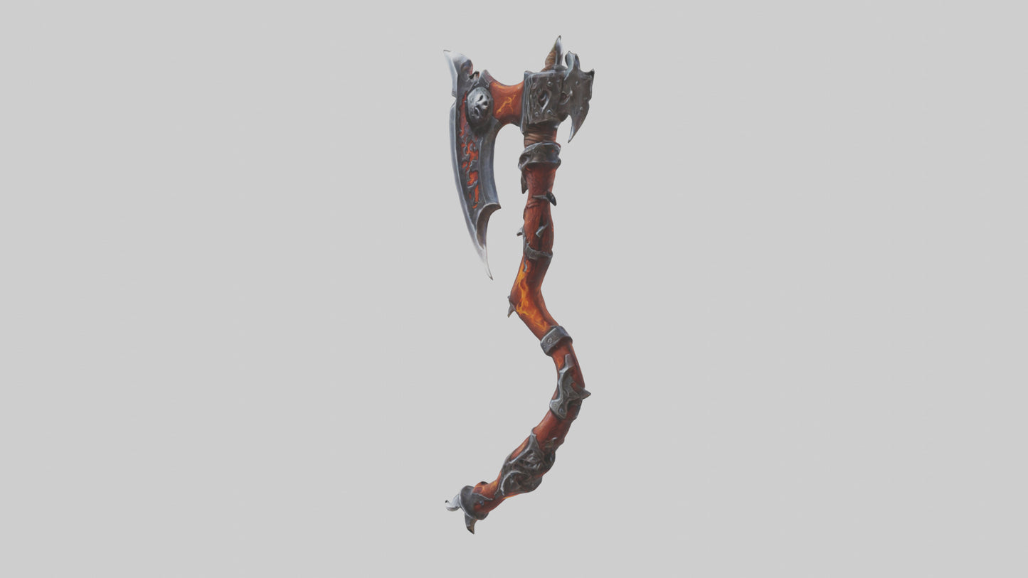 3D model Infernal Axe model VR / AR / low-poly
