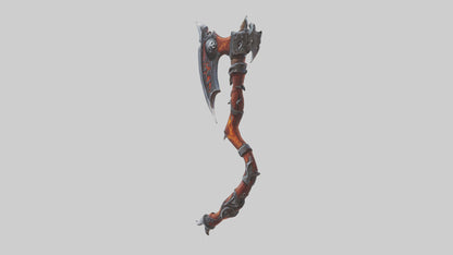 3D model Infernal Axe model VR / AR / low-poly