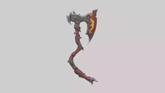 3D model Infernal Axe model VR / AR / low-poly