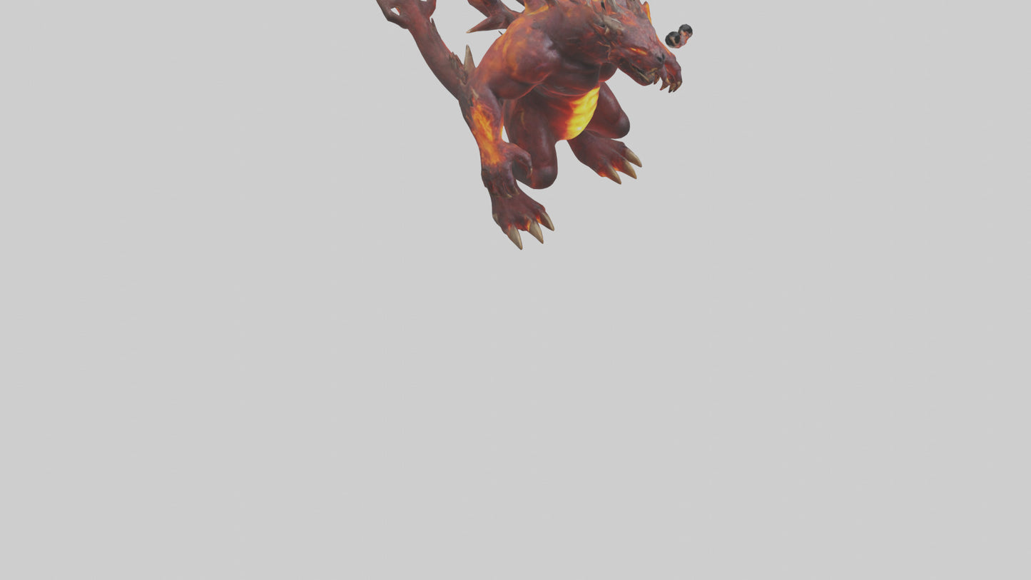 Inferno Beast model VR / AR / low-poly