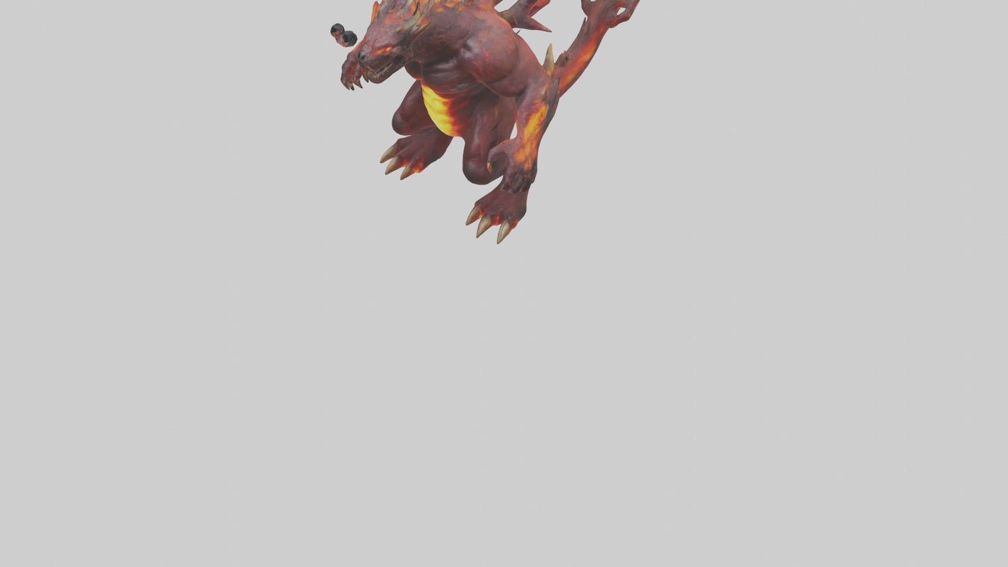 Inferno Beast model VR / AR / low-poly