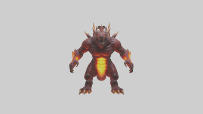 Inferno Beast model VR / AR / low-poly