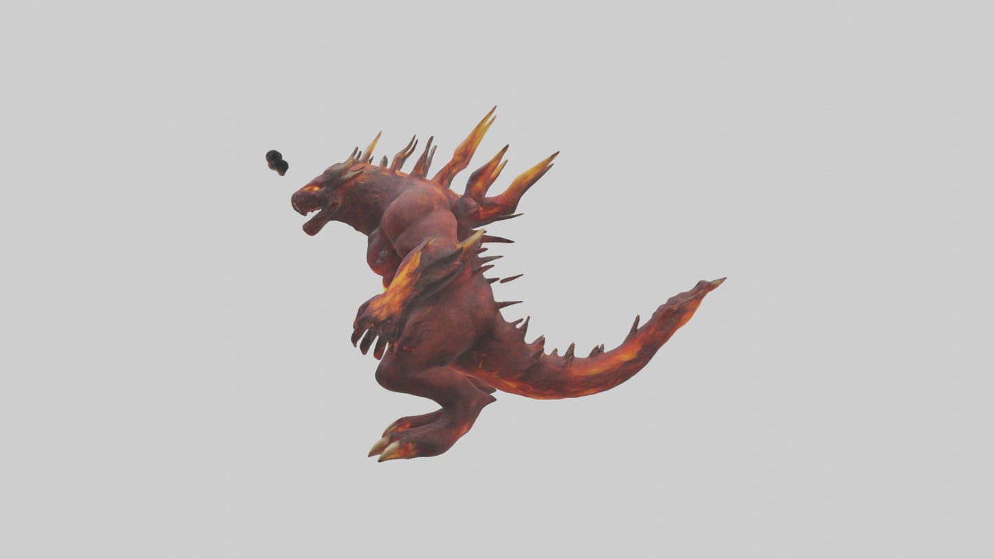 Inferno Beast model VR / AR / low-poly