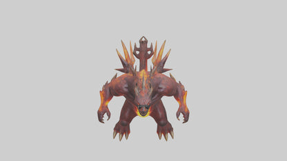 Inferno Beast model VR / AR / low-poly
