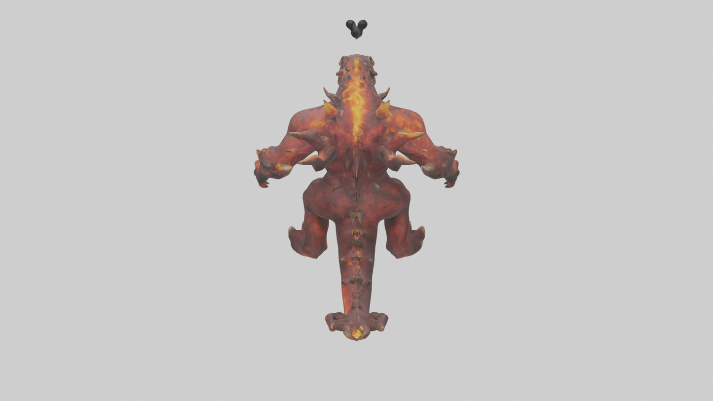 Inferno Beast model VR / AR / low-poly