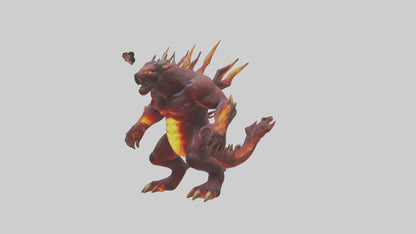 Inferno Beast model VR / AR / low-poly