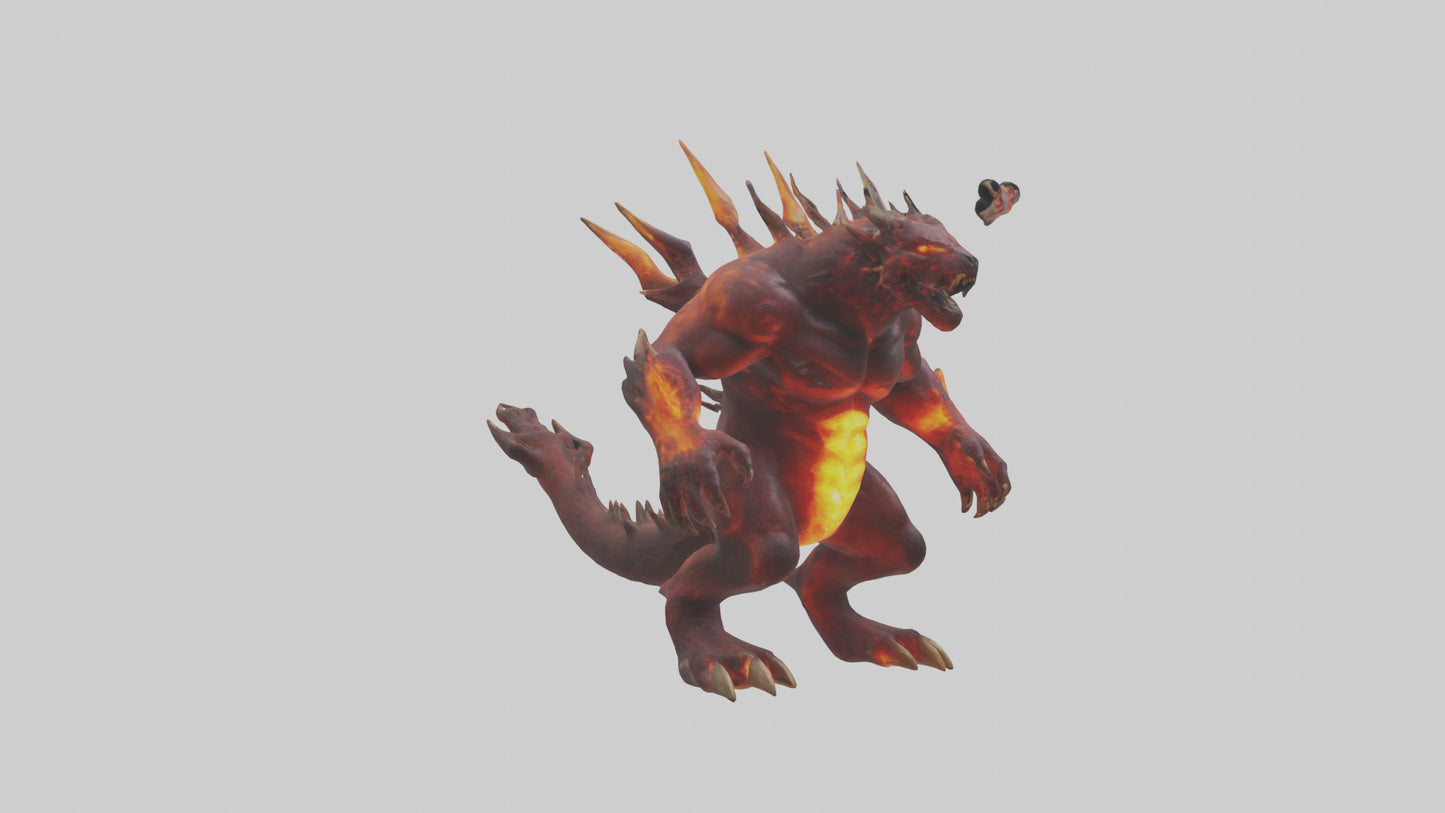Inferno Beast model VR / AR / low-poly