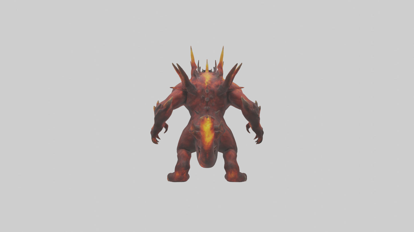 Inferno Beast model VR / AR / low-poly