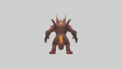 Inferno Beast model VR / AR / low-poly