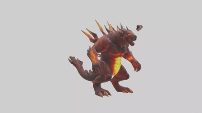Inferno Beast model VR / AR / low-poly