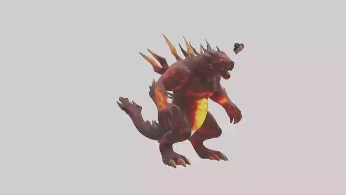 Inferno Beast model VR / AR / low-poly