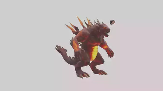 Inferno Beast model VR / AR / low-poly