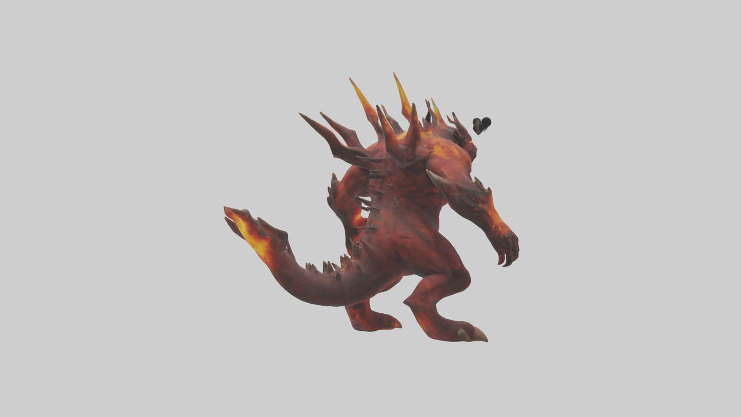 Inferno Beast model VR / AR / low-poly