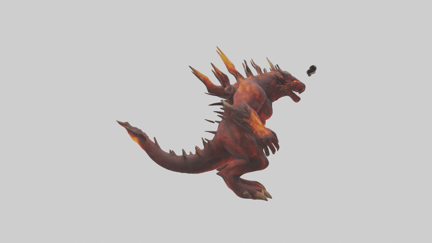 Inferno Beast model VR / AR / low-poly