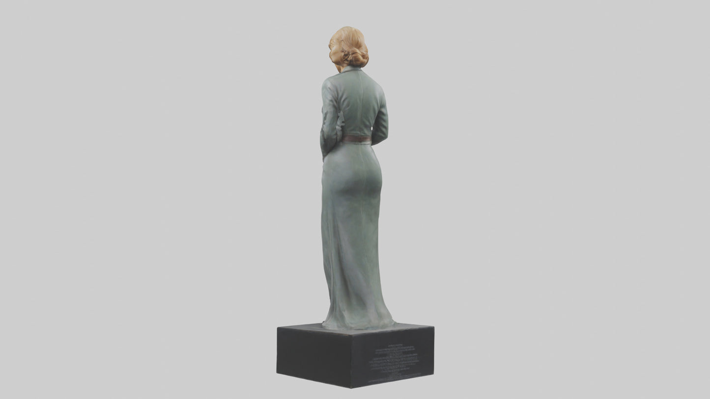 3D model Ingrid Bergman statue model VR / AR / low-poly