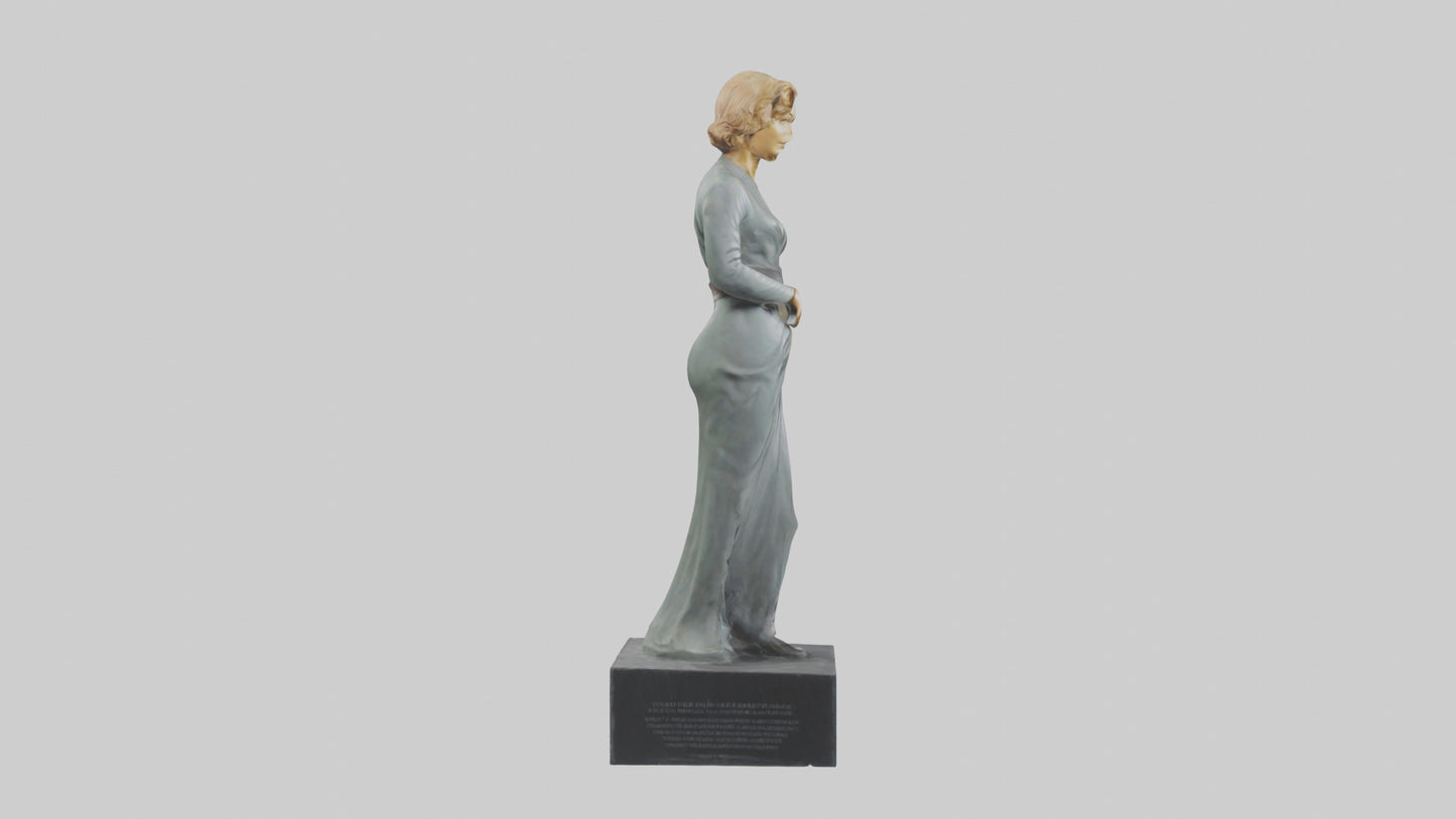 3D model Ingrid Bergman statue model VR / AR / low-poly