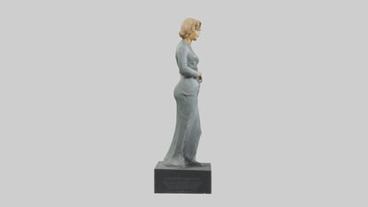 3D model Ingrid Bergman statue model VR / AR / low-poly