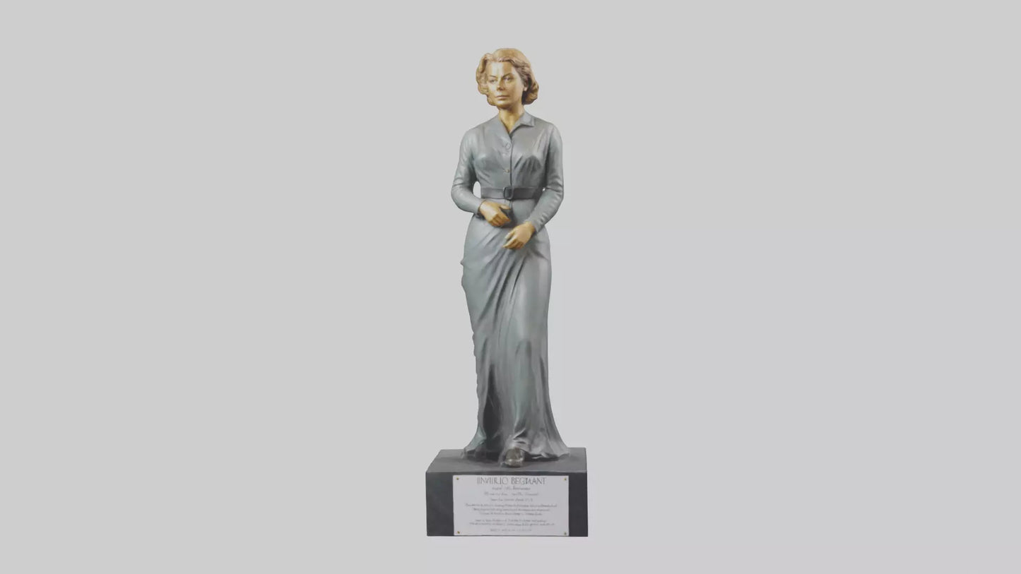 3D model Ingrid Bergman statue model VR / AR / low-poly