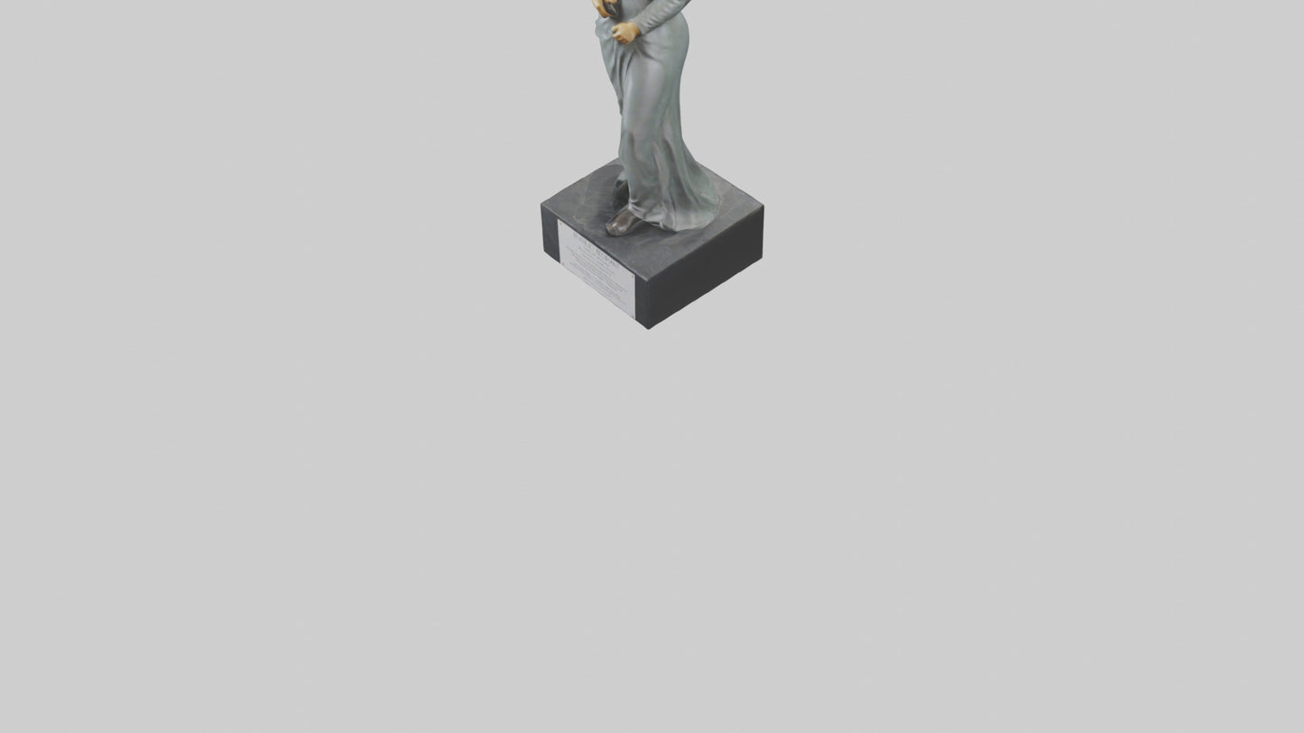 3D model Ingrid Bergman statue model VR / AR / low-poly