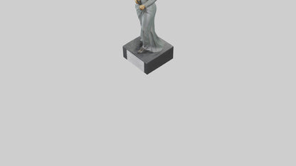 3D model Ingrid Bergman statue model VR / AR / low-poly