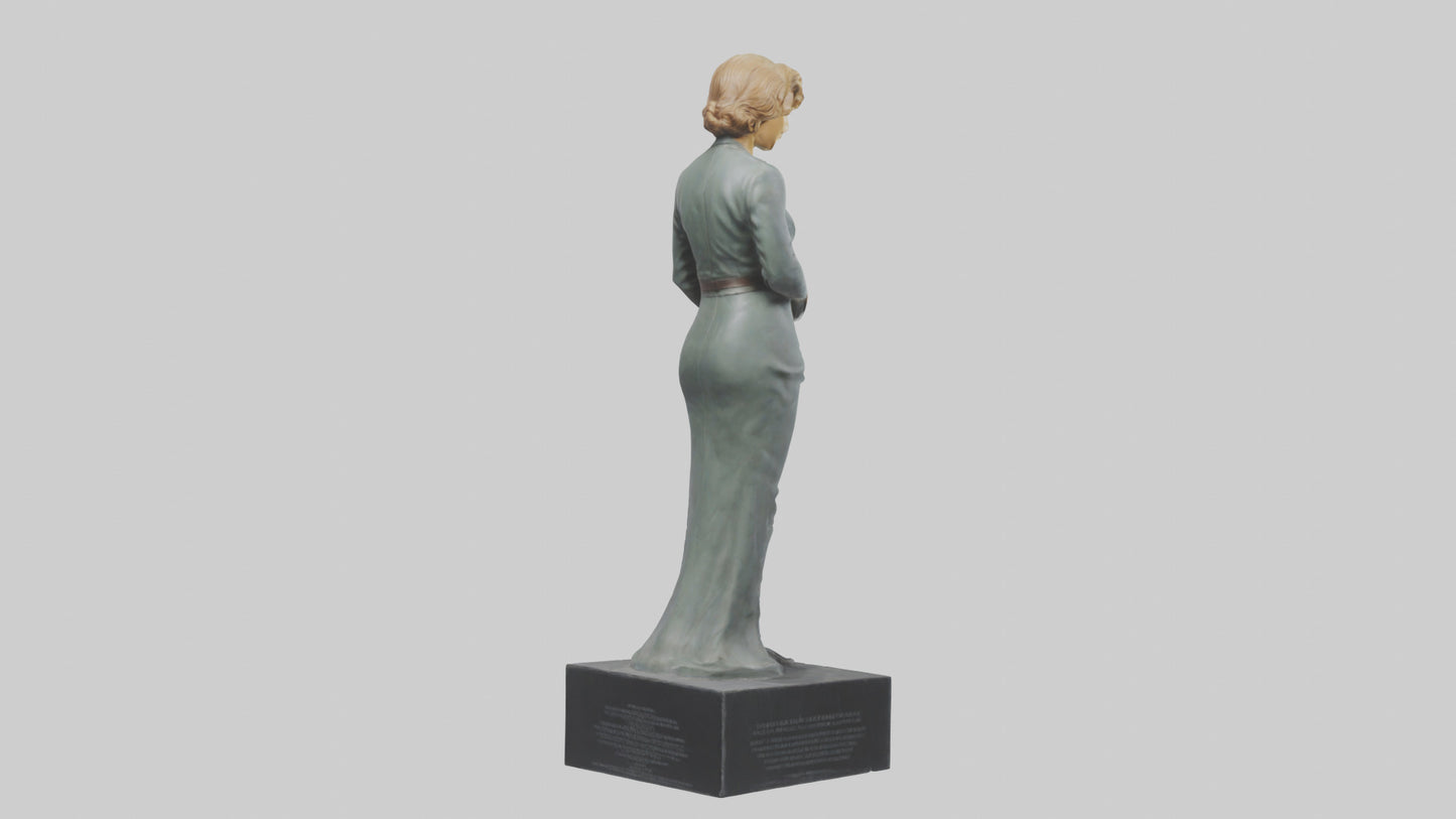 3D model Ingrid Bergman statue model VR / AR / low-poly