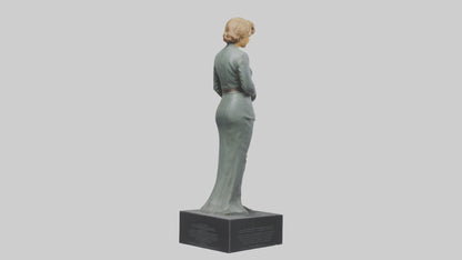 3D model Ingrid Bergman statue model VR / AR / low-poly
