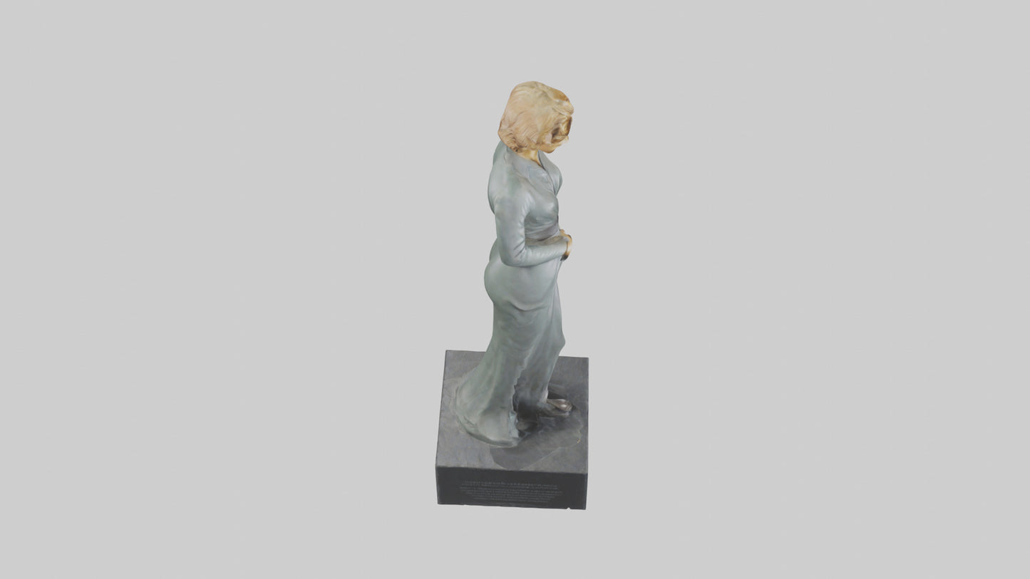 3D model Ingrid Bergman statue model VR / AR / low-poly