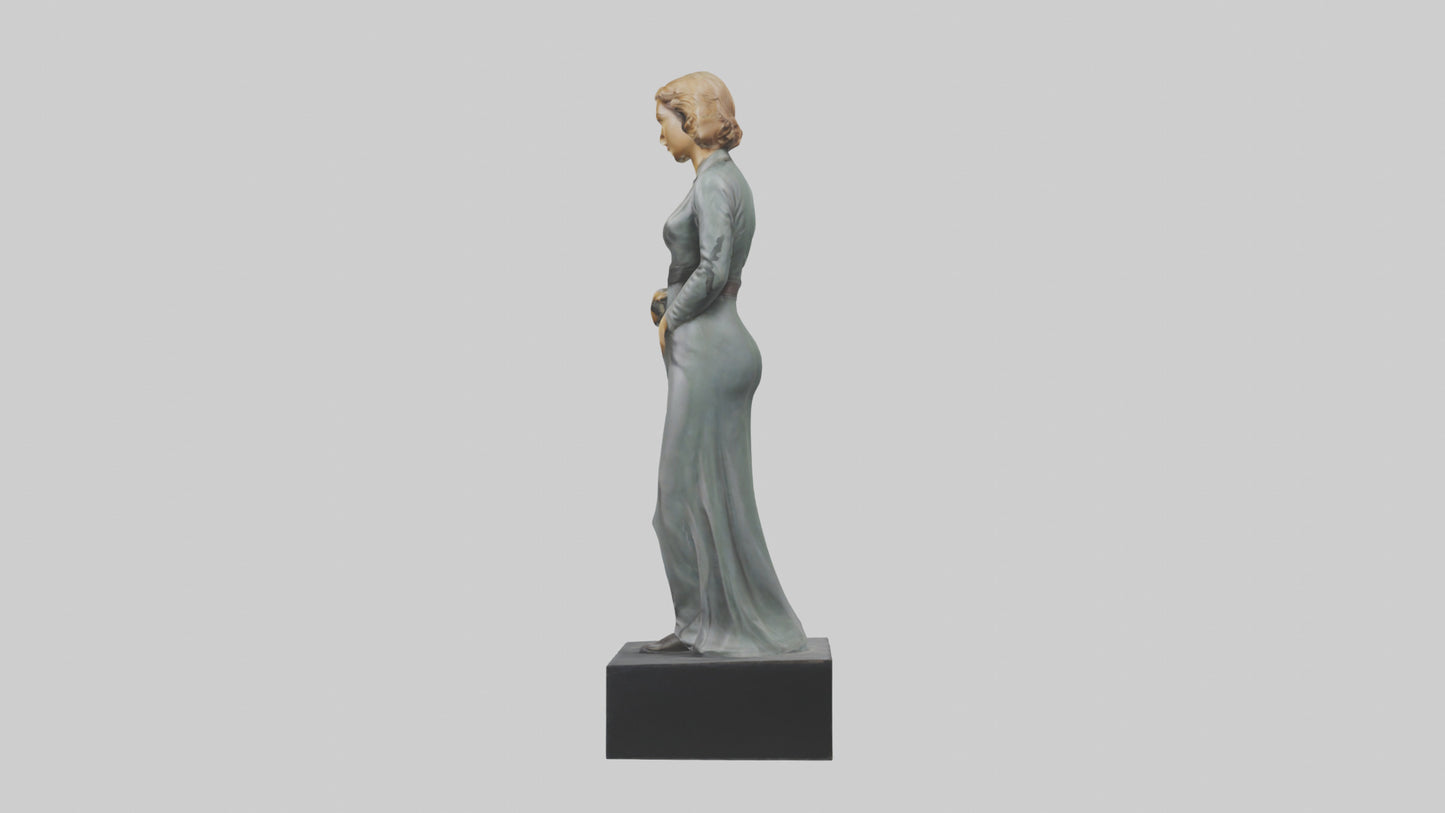 3D model Ingrid Bergman statue model VR / AR / low-poly