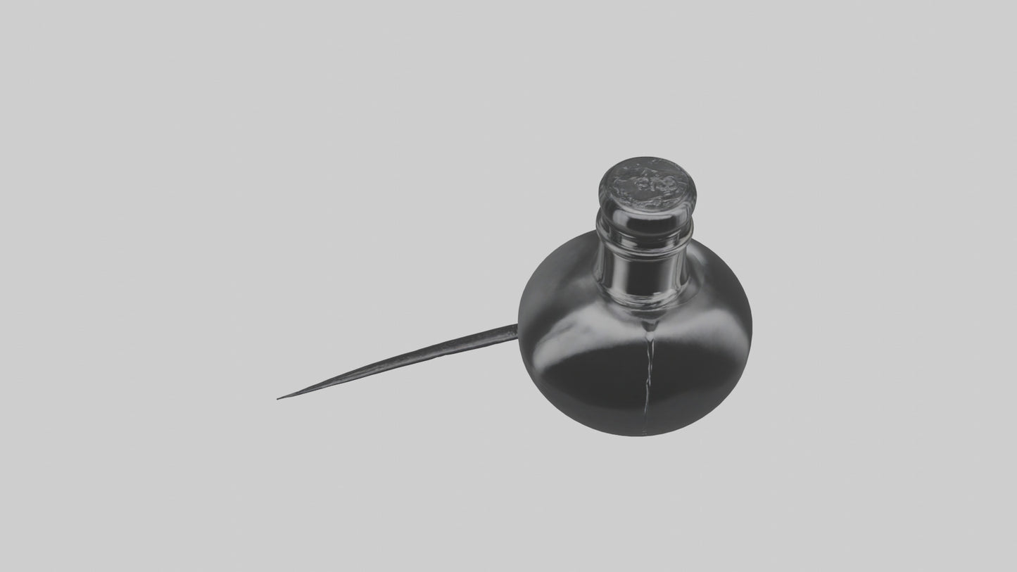 3D model Ink Bottle model VR / AR / low-poly