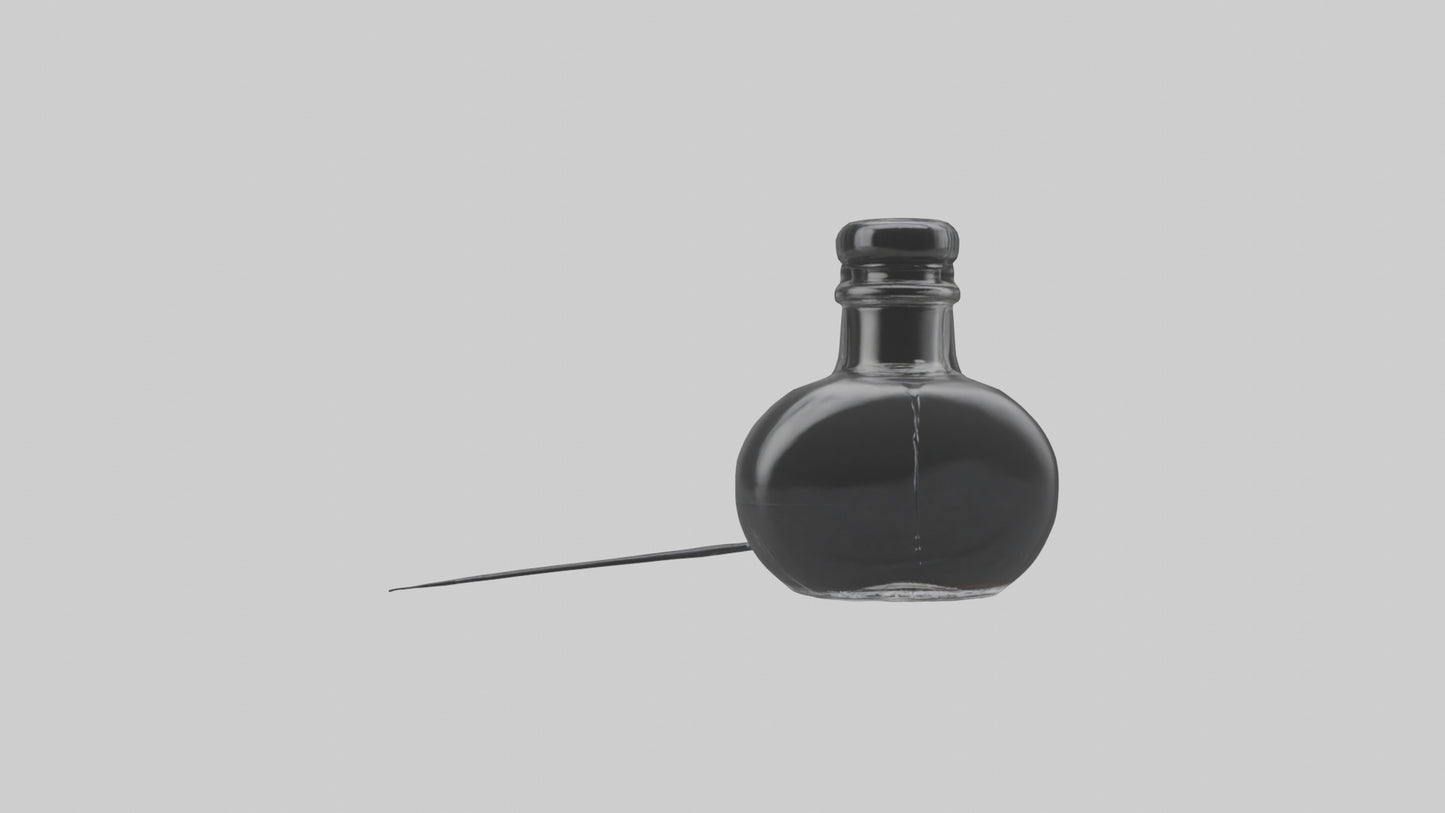 3D model Ink Bottle model VR / AR / low-poly