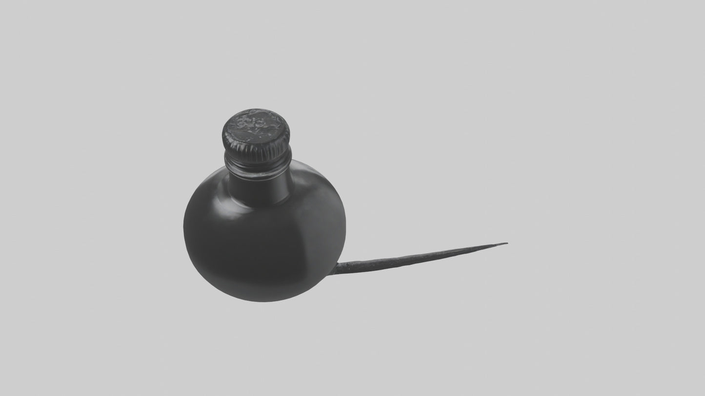 3D model Ink Bottle model VR / AR / low-poly