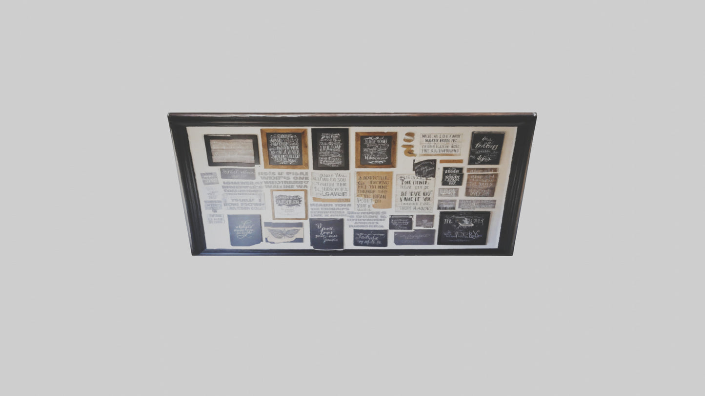 Inspirational Quote Wall VR / AR / low-poly