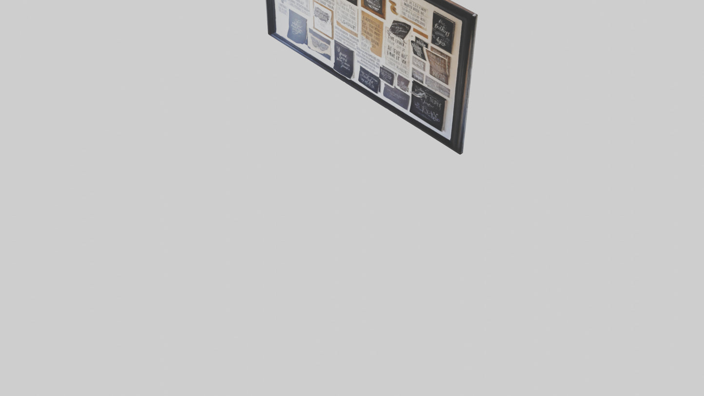 Inspirational Quote Wall VR / AR / low-poly