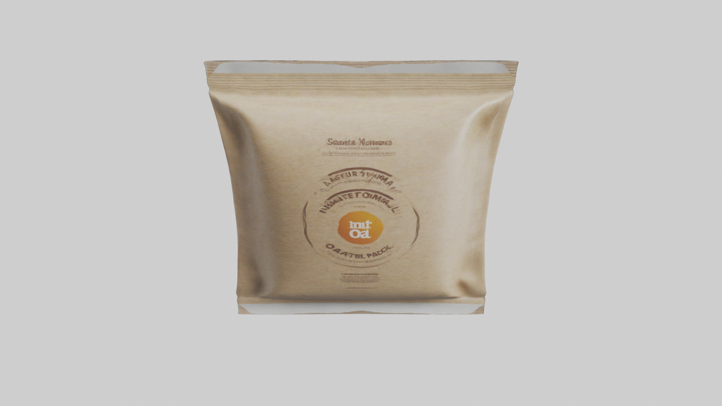 Instant Oatmeal Pack model VR / AR / low-poly