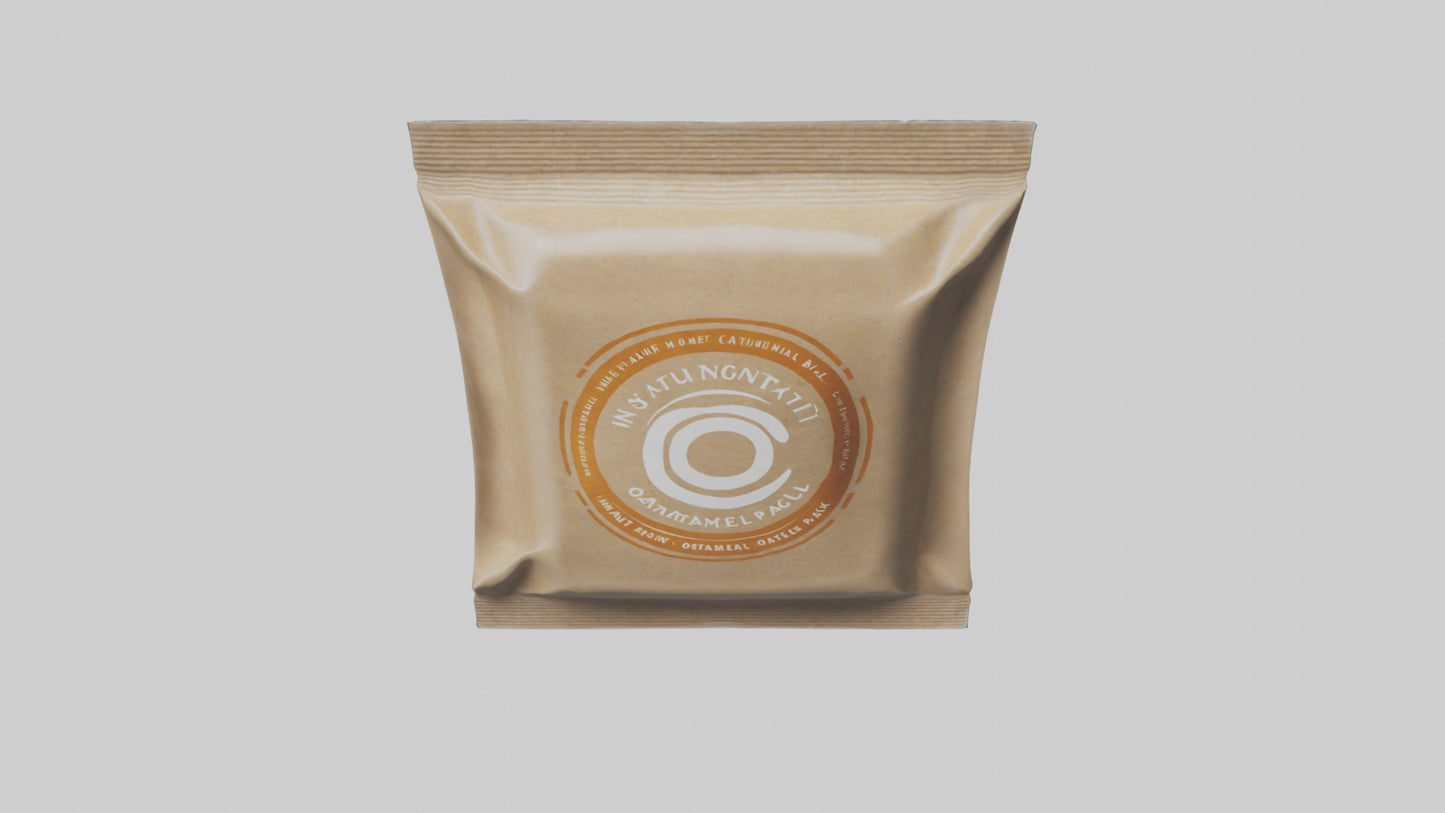 Instant Oatmeal Pack model VR / AR / low-poly