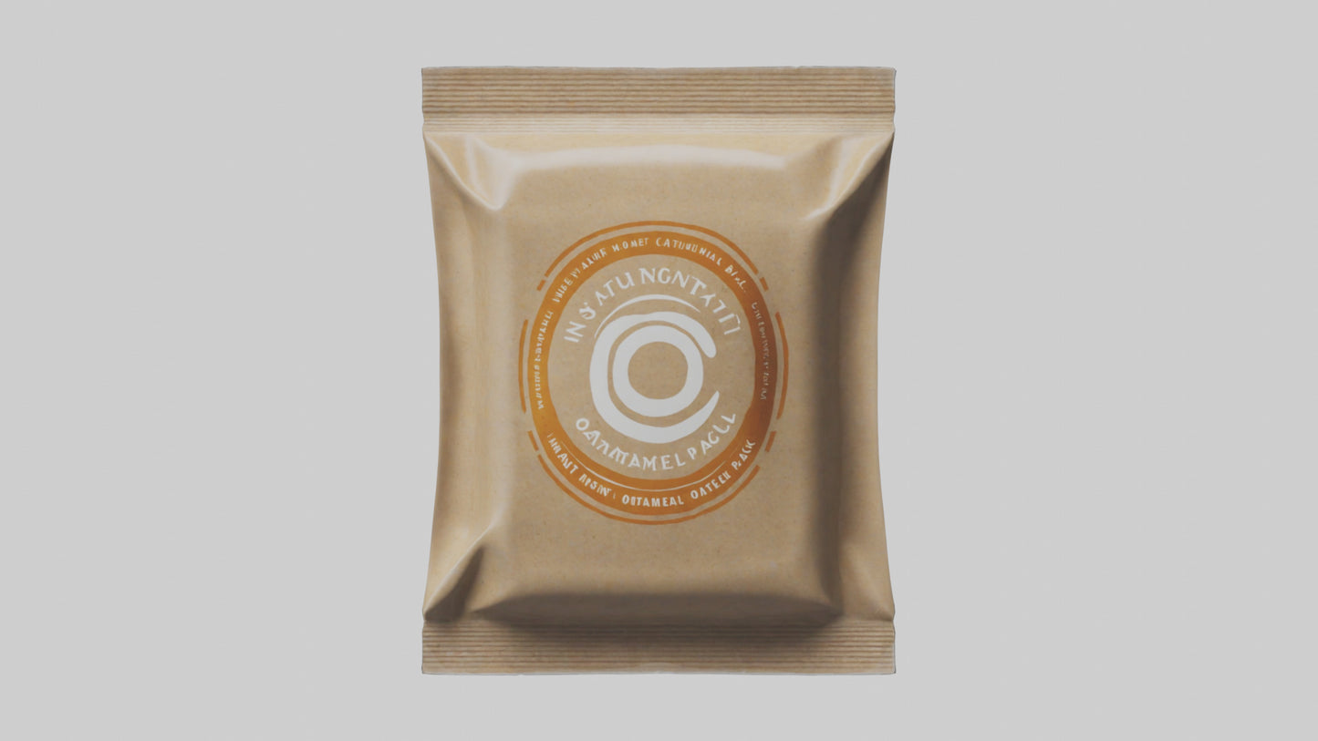 Instant Oatmeal Pack model VR / AR / low-poly