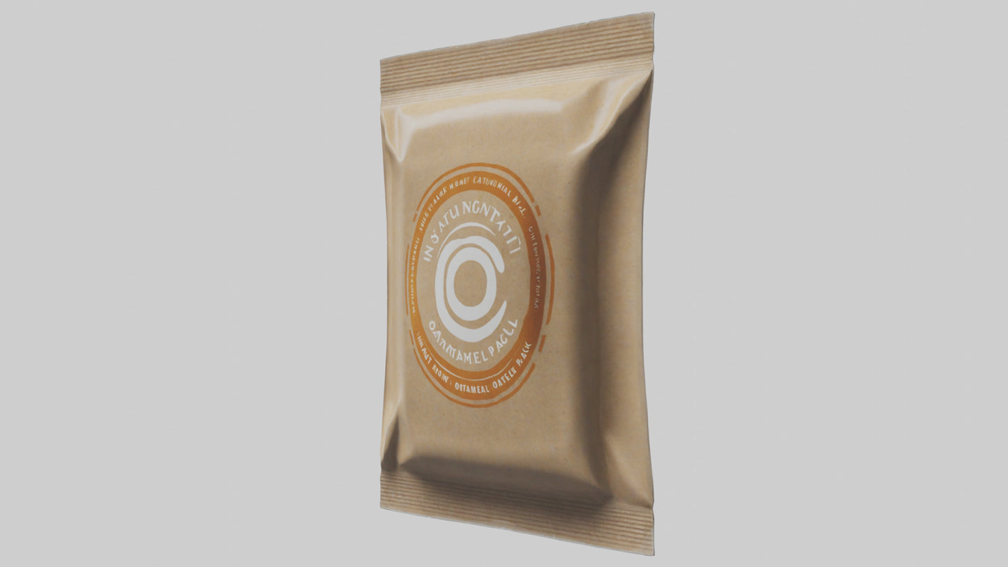 Instant Oatmeal Pack model VR / AR / low-poly