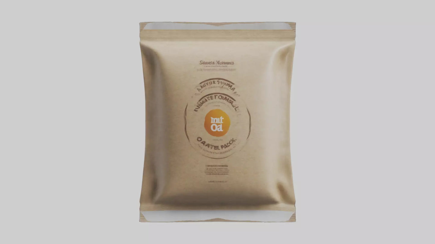 Instant Oatmeal Pack model VR / AR / low-poly