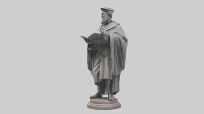 Intellectual Hero statue model VR / AR / low-poly