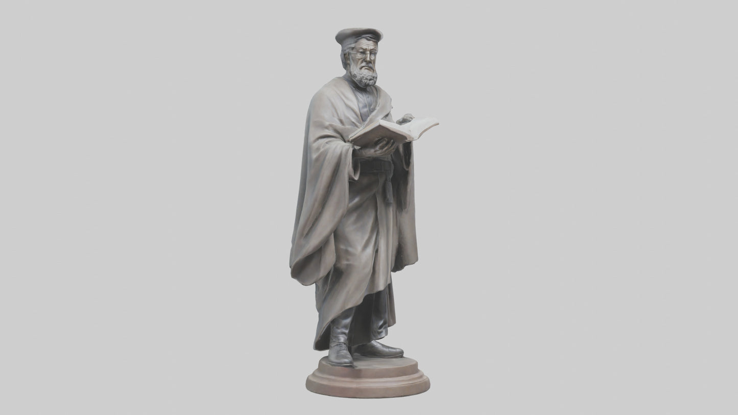 Intellectual Hero statue model VR / AR / low-poly