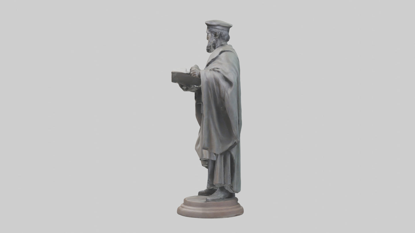 Intellectual Hero statue model VR / AR / low-poly