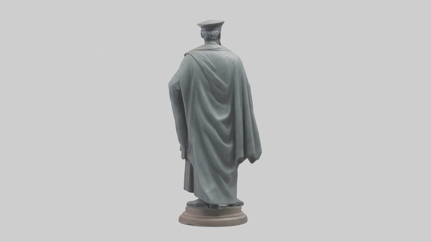 Intellectual Hero statue model VR / AR / low-poly