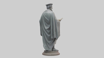 Intellectual Hero statue model VR / AR / low-poly