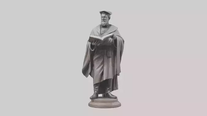 Intellectual Hero statue model VR / AR / low-poly